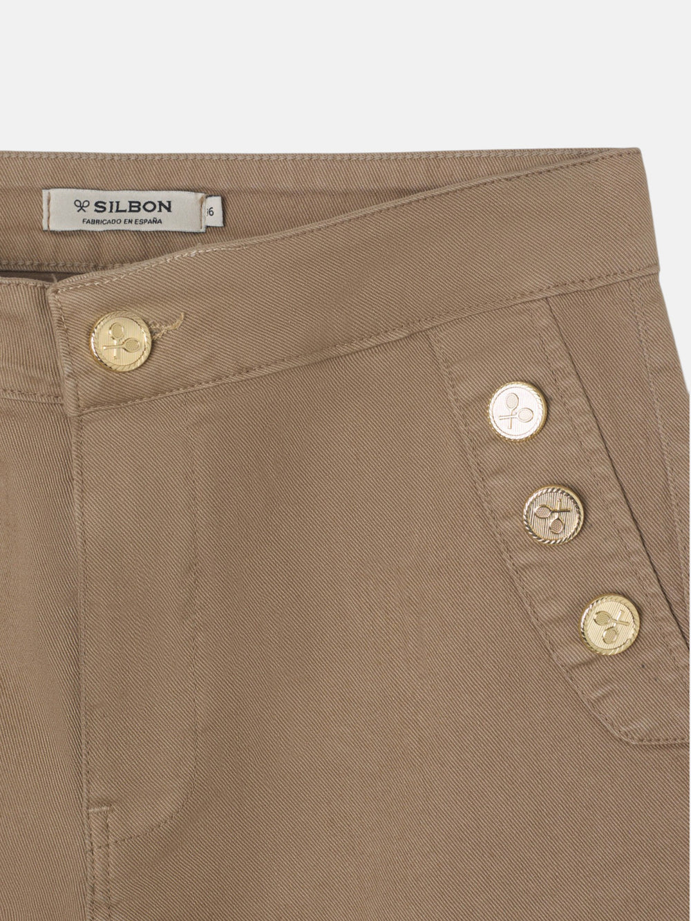 Sailor culotte denim sand trousers