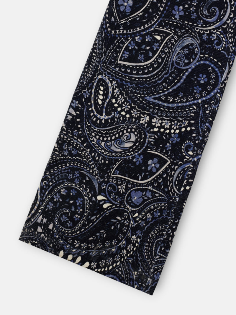 Mono micropana estampado paisley azul