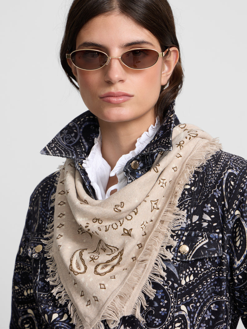 Mono micropana estampado paisley azul