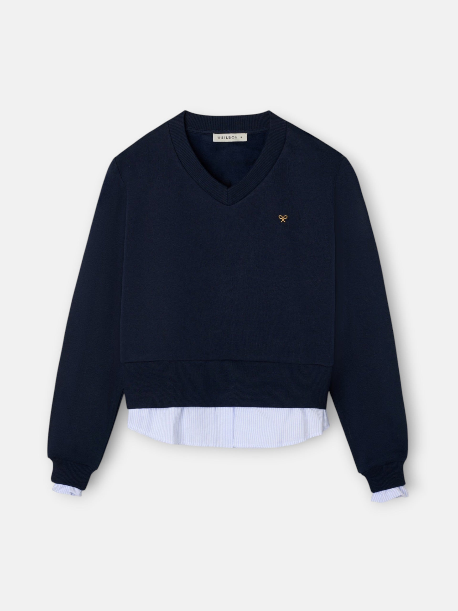 Sudadera woman bajo camisero marino