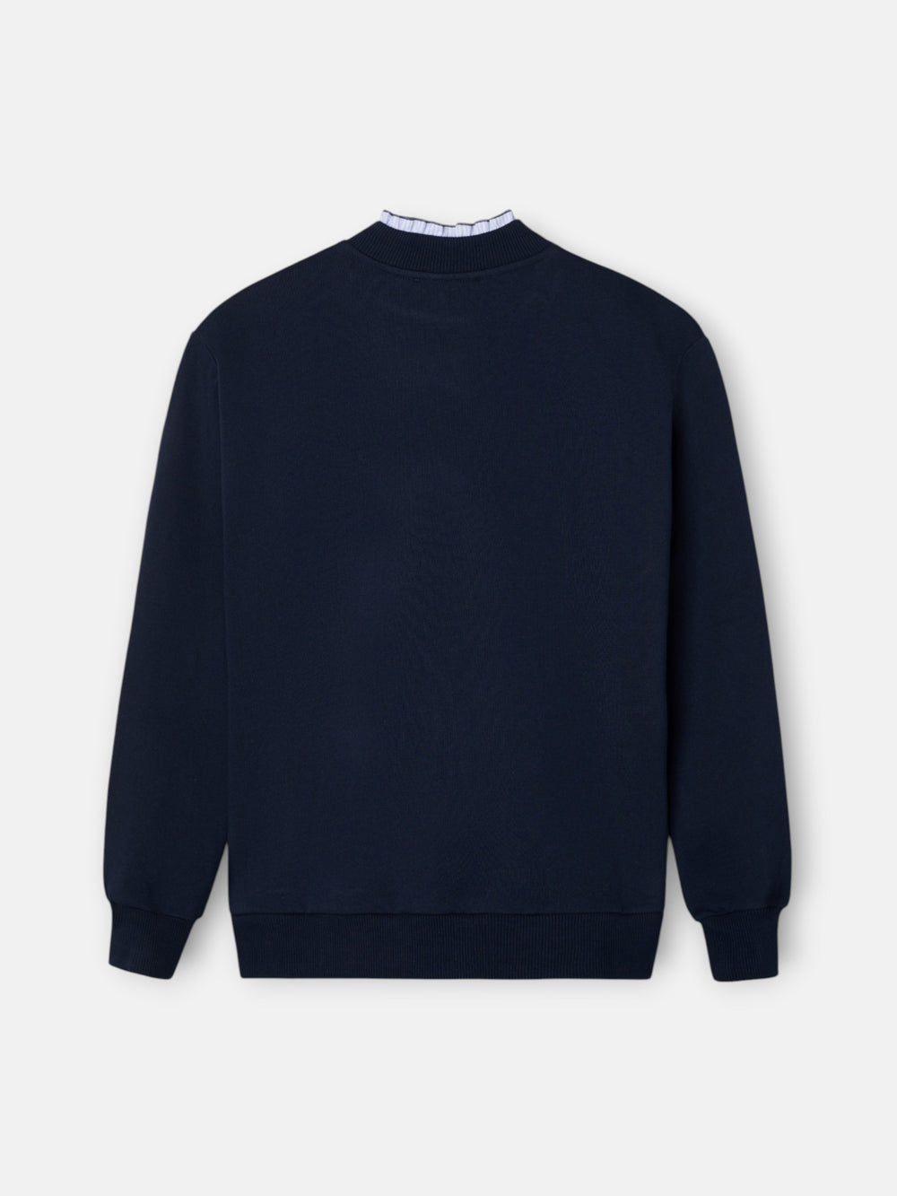 Sudadera woman cuello volante botones azul marino