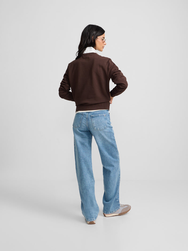 Sweat-shirt femme Silbon marron