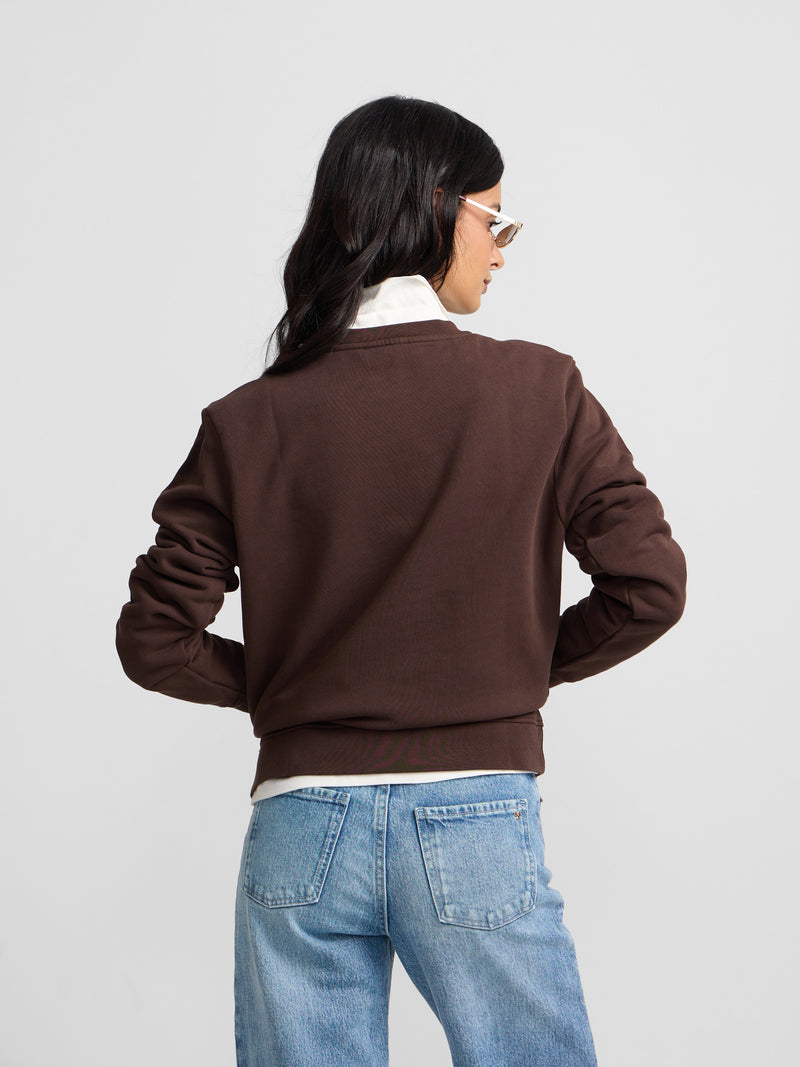Sweat-shirt femme Silbon marron