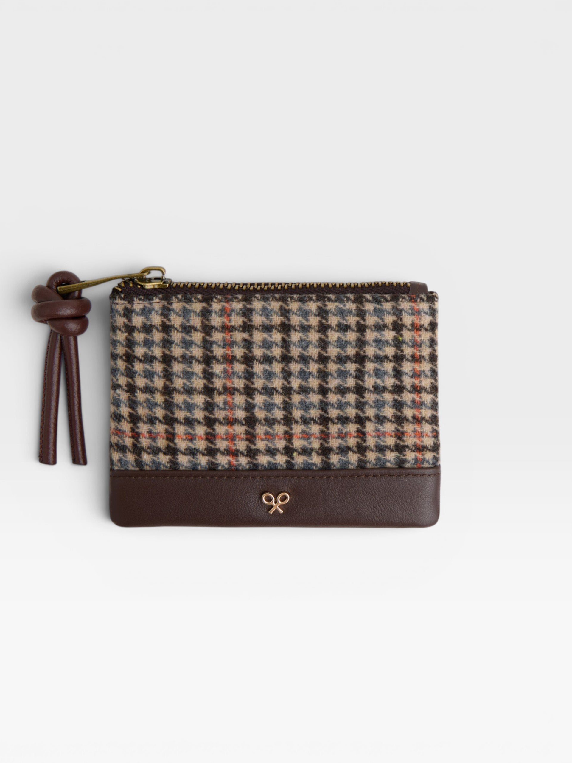 Brown checkered wallet