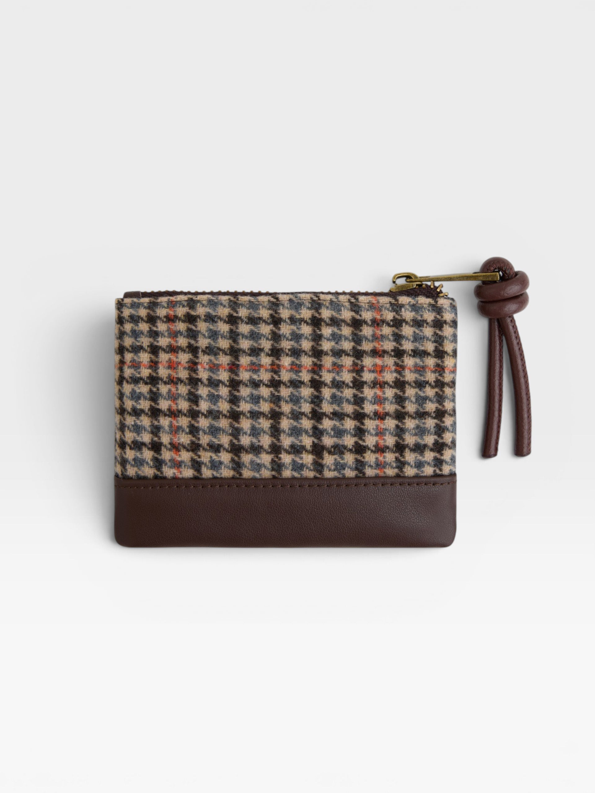 Brown checkered wallet