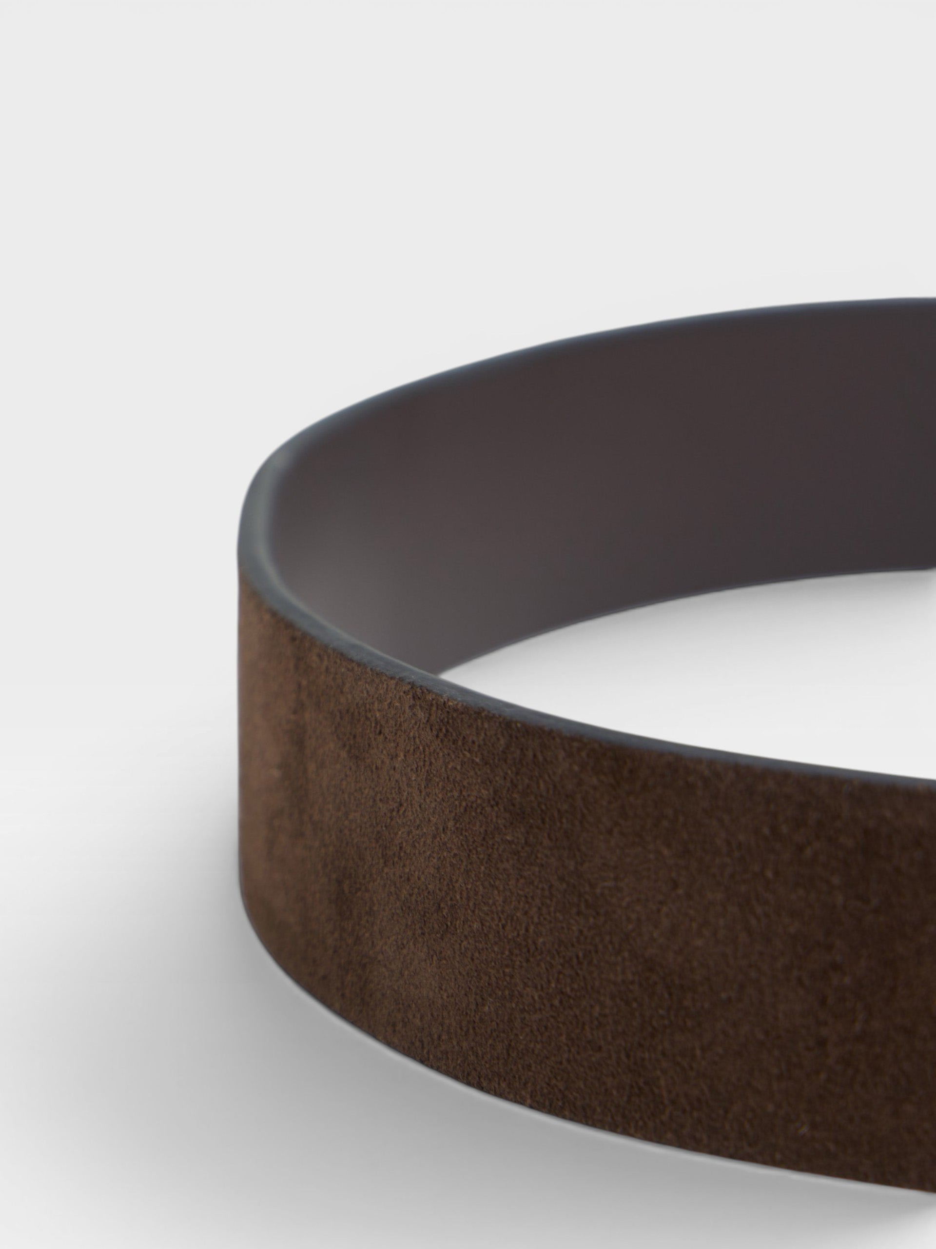 Ceinture en cuir suédé marron