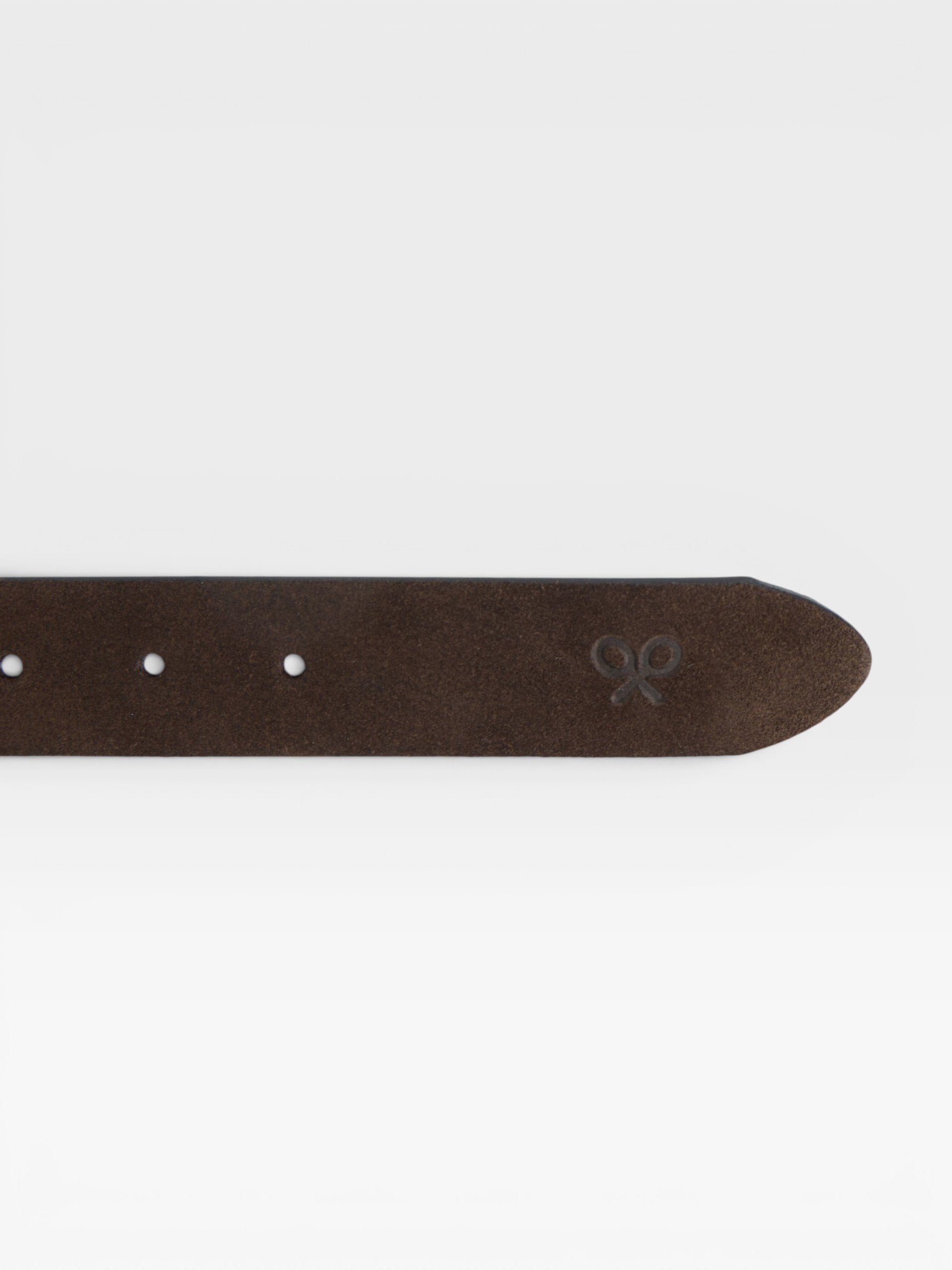 Ceinture en cuir suédé marron