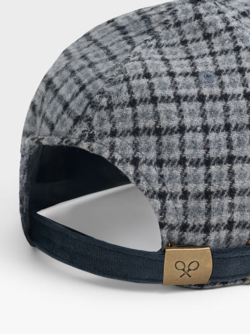 Casquette Silbon à carreaux gris