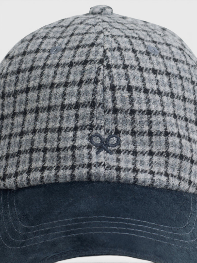 Casquette Silbon à carreaux gris
