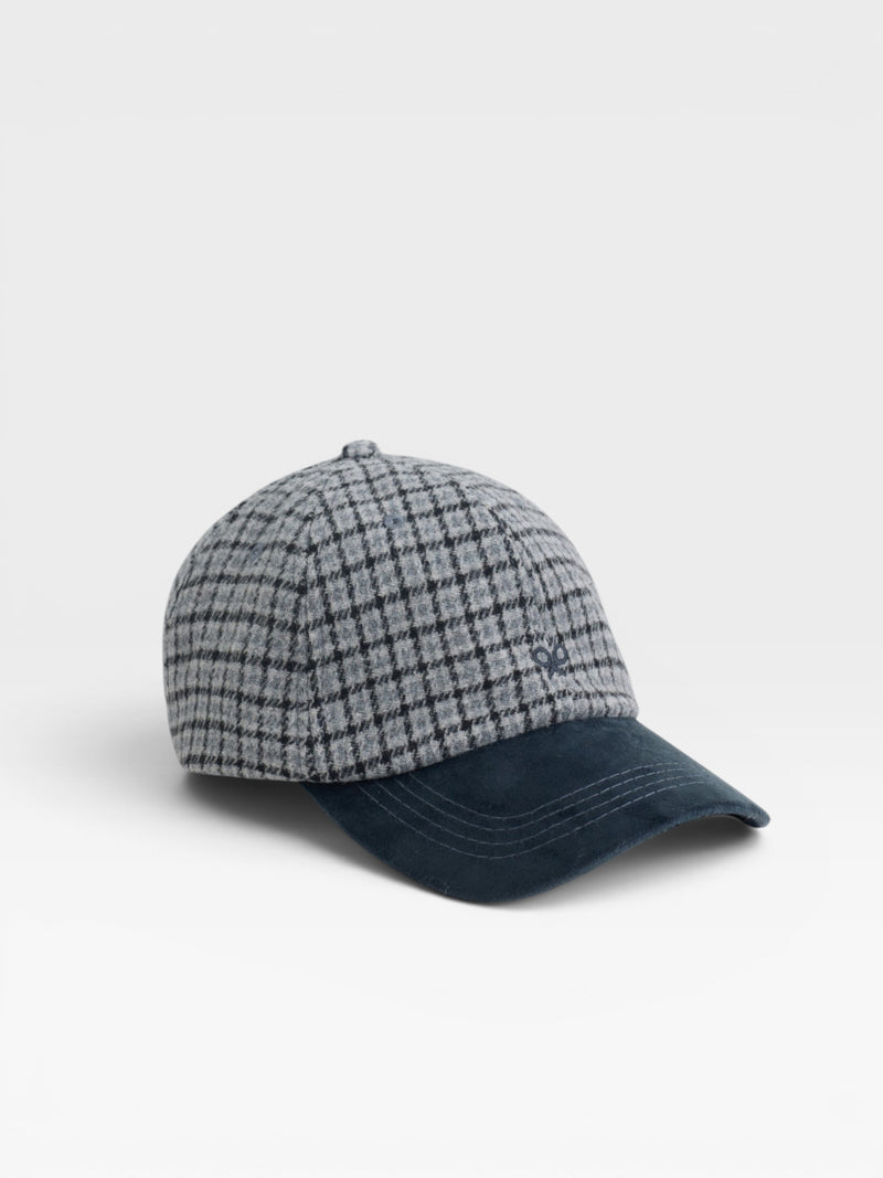 Casquette Silbon à carreaux gris
