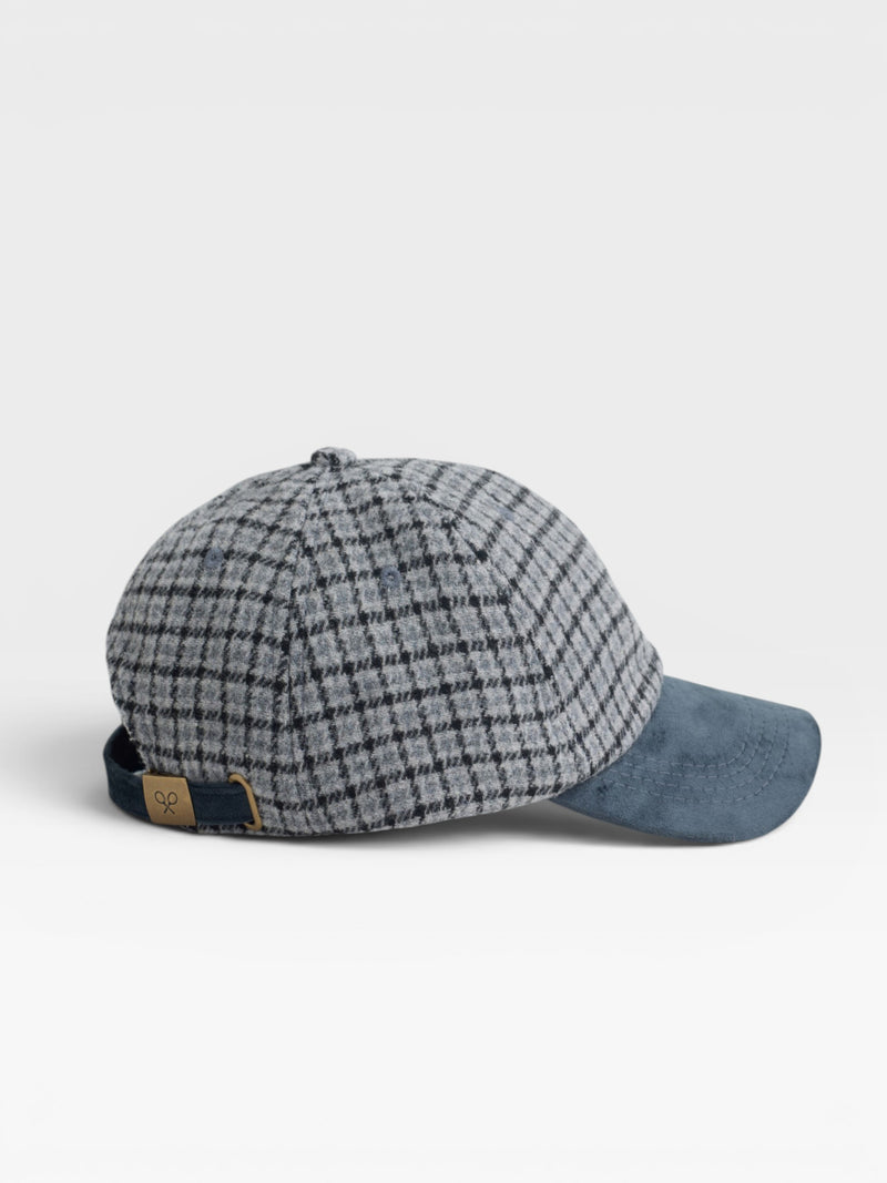 Casquette Silbon à carreaux gris