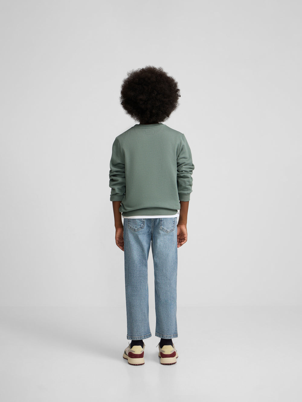 Sudadera kids minilogo verde oscuro
