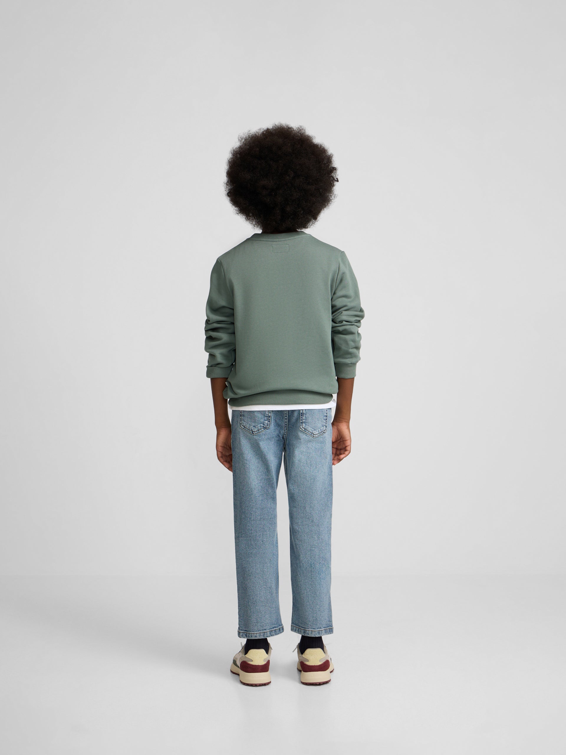 Sudadera kids minilogo verde oscuro