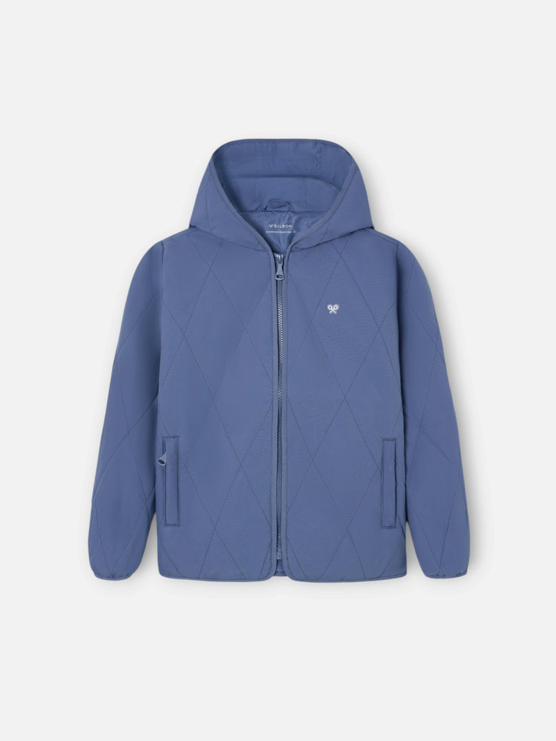 Chaqueta kids acolchada rombos azul indigo