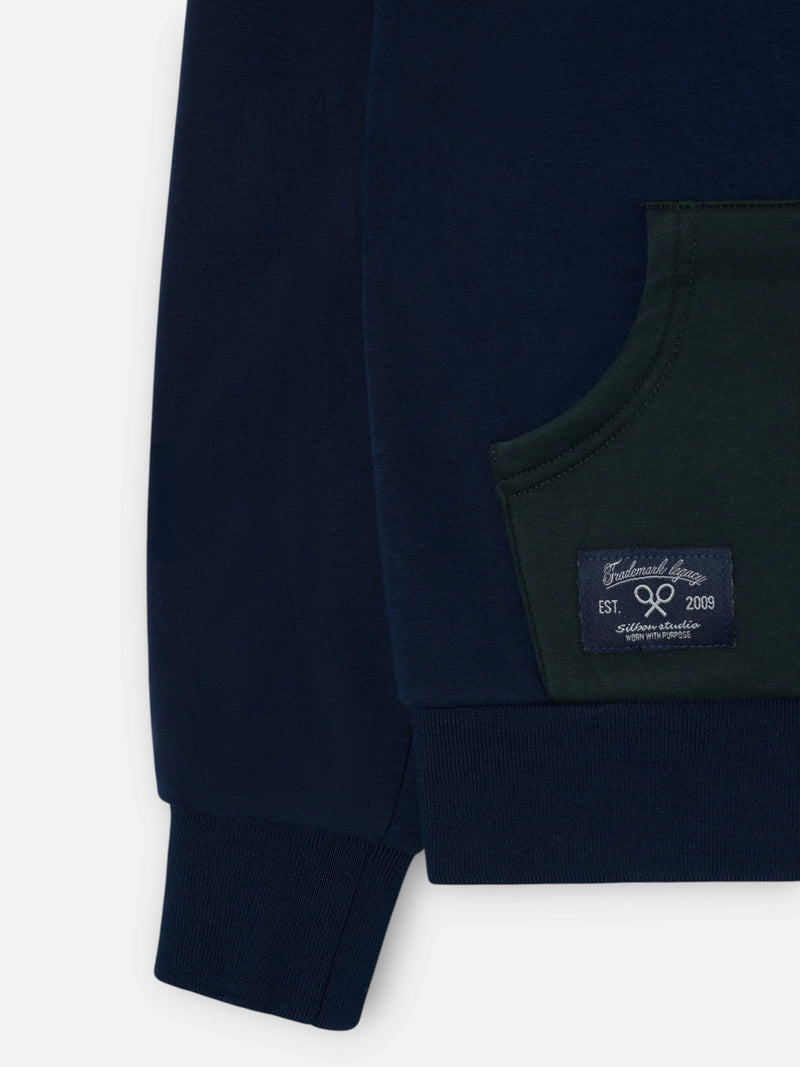 Forro polar kids canguro bicolor azul marino