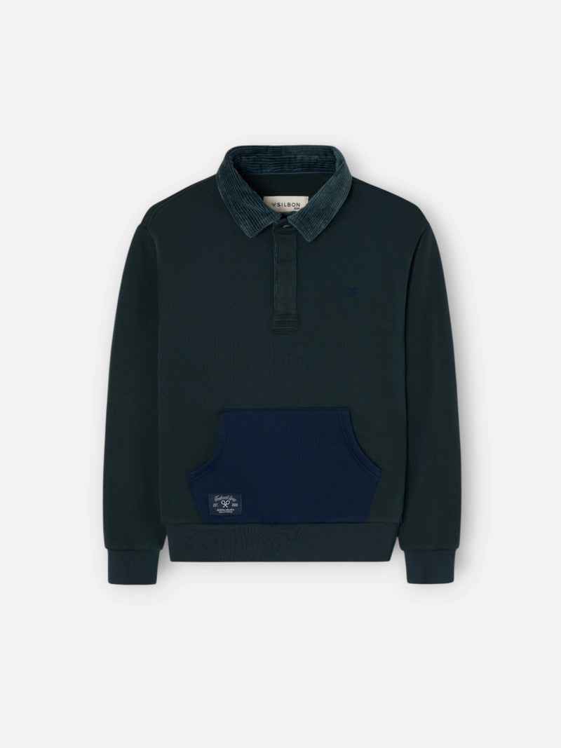 Forro polar kids canguro bicolor verde
