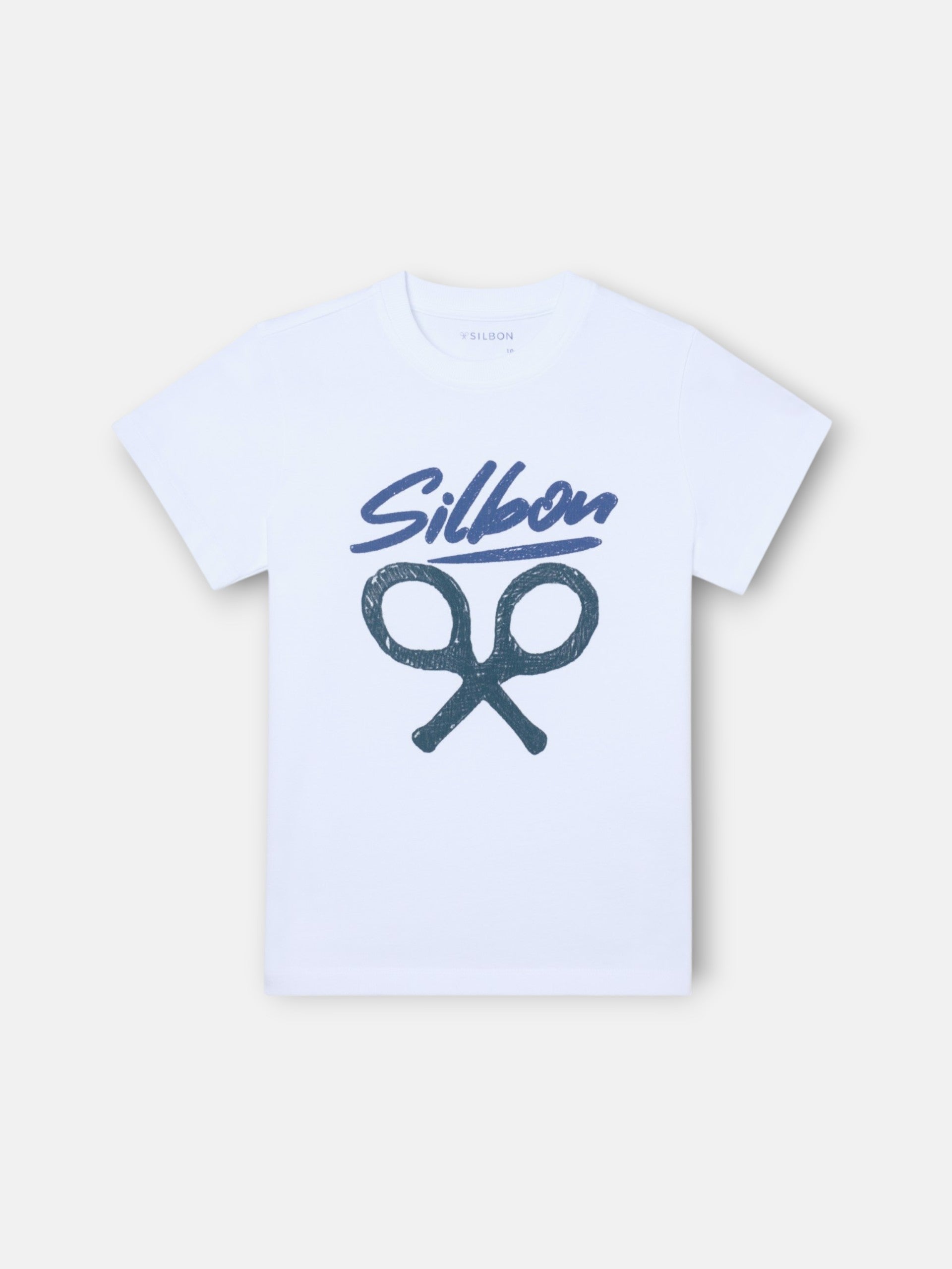 Silbon kids white graphic t-shirt