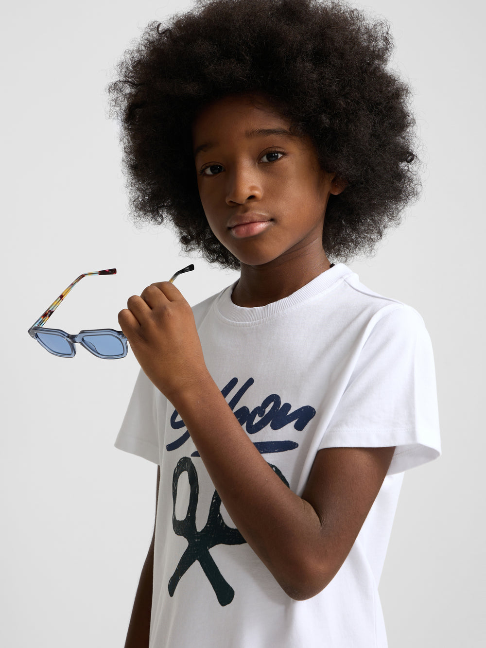 Silbon kids white graphic t-shirt