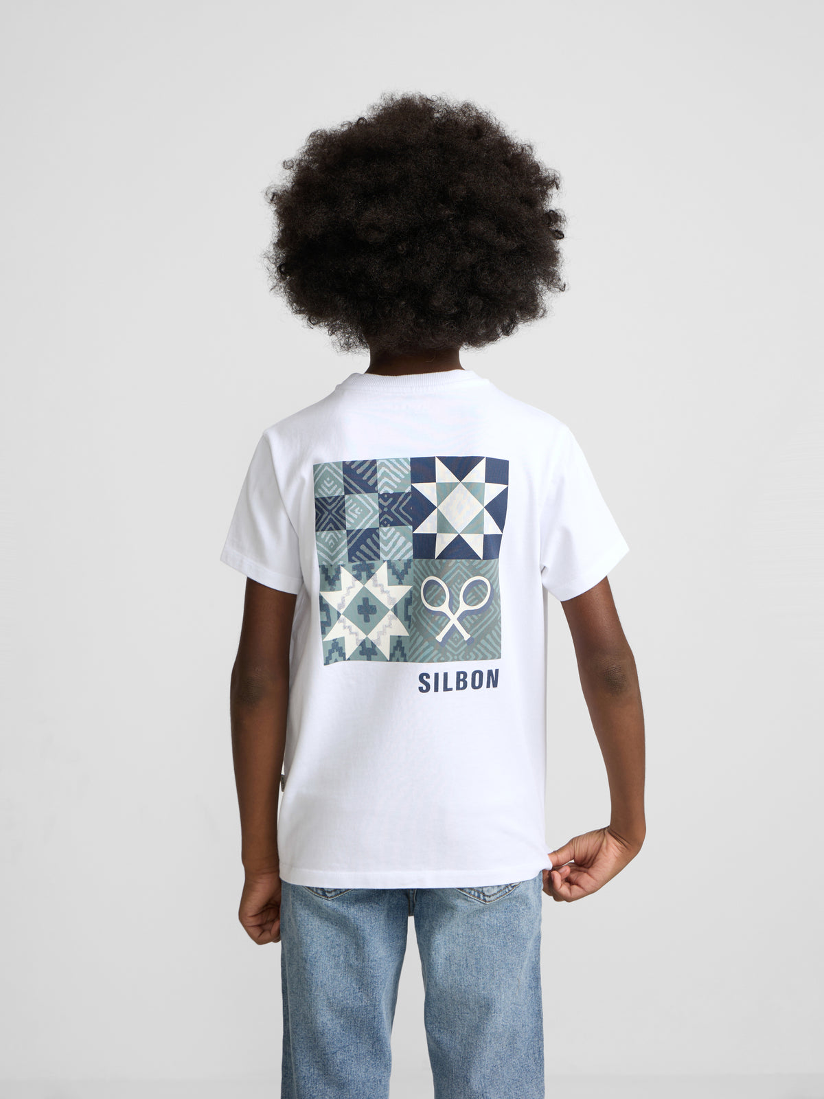 T-shirt enfant ethnique blanche