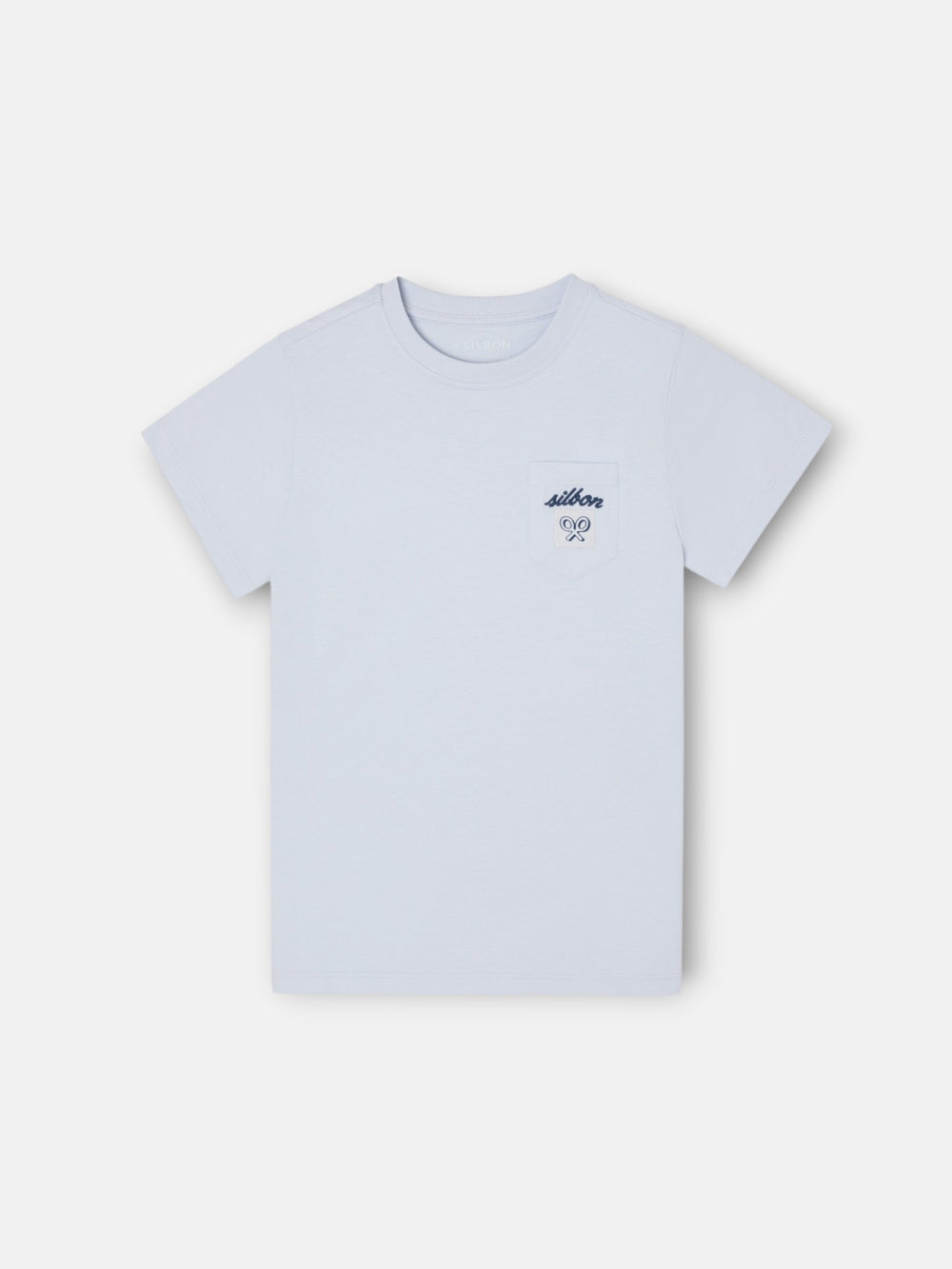 Kids T-shirt with light blue pocket label