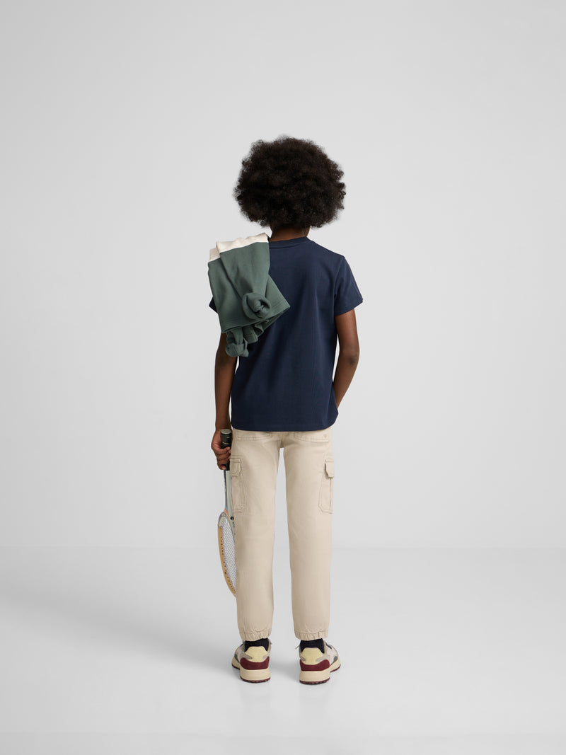 T-shirt enfant Silbon dessin bleu marine