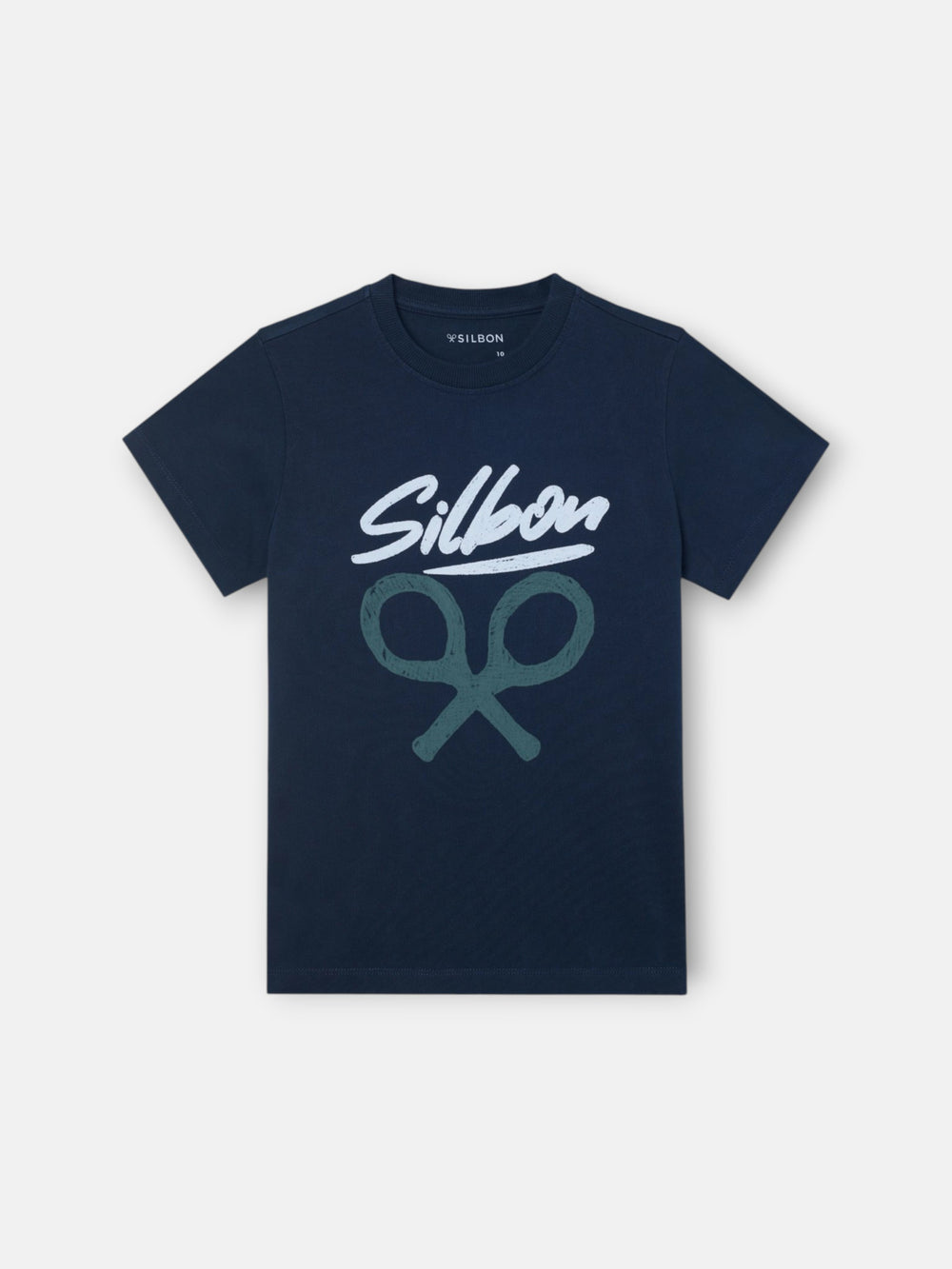Kids Silbon t-shirt navy blue drawing