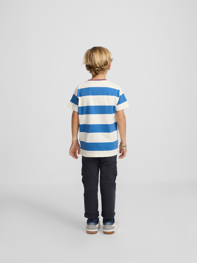 Camiseta kids raya ancha smile indigo