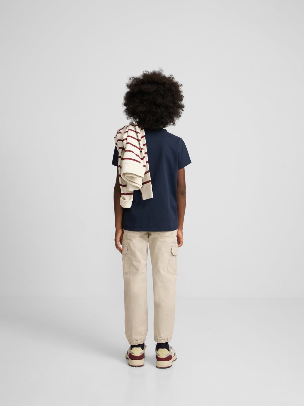 Kids Silbon patch t-shirt in navy blue shade