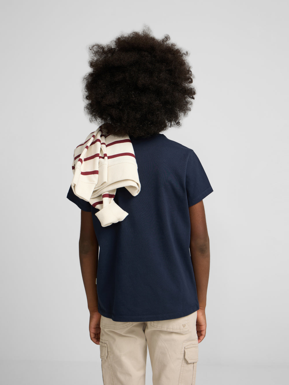 Kids Silbon patch t-shirt in navy blue shade