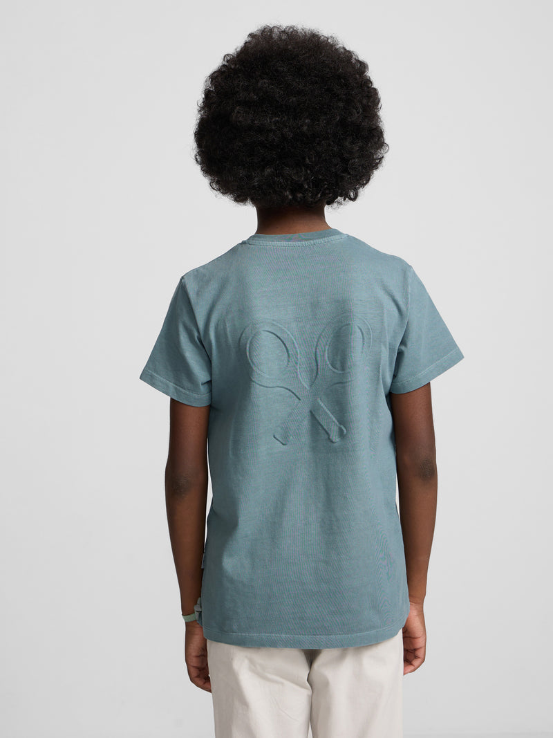 Camiseta kids garment dye verde