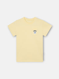 Camiseta kids bolsillo etiqueta amarilla