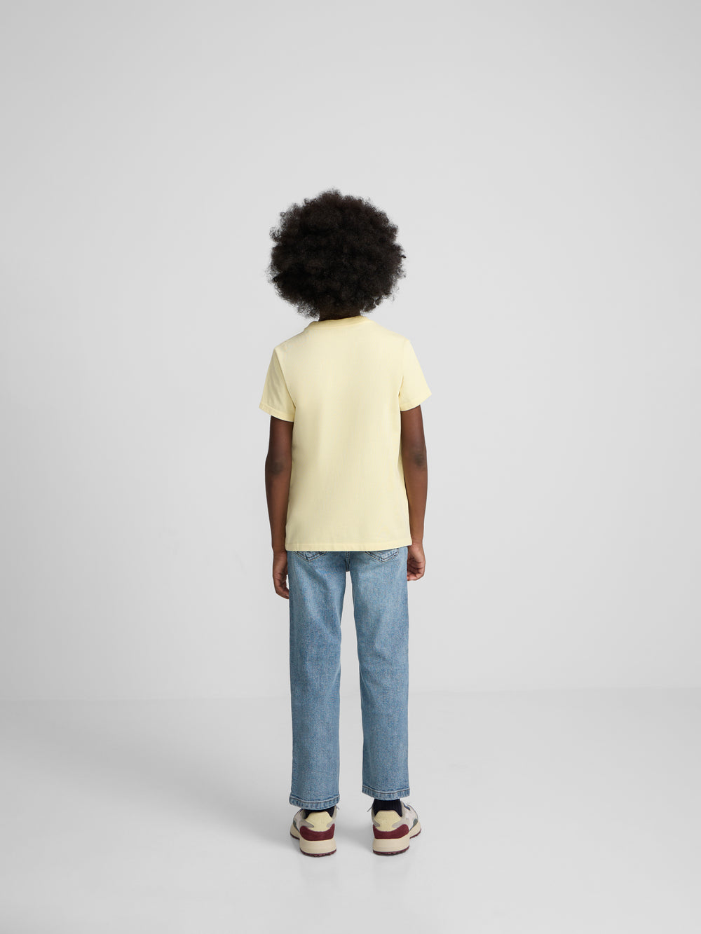 Kids T-shirt with yellow label pocket