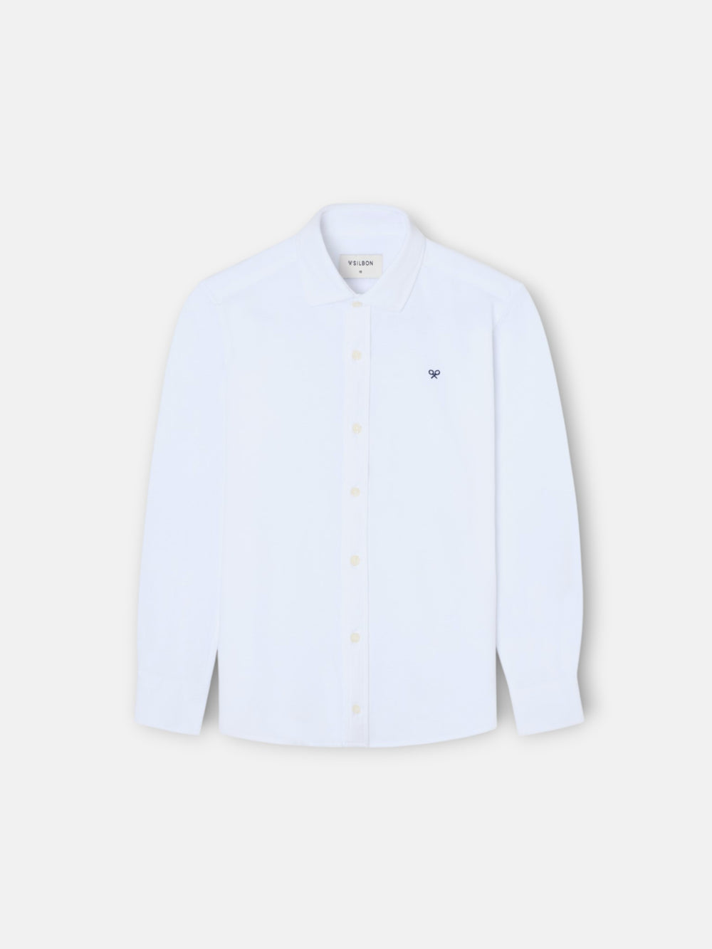 White kids' sport piqué shirt