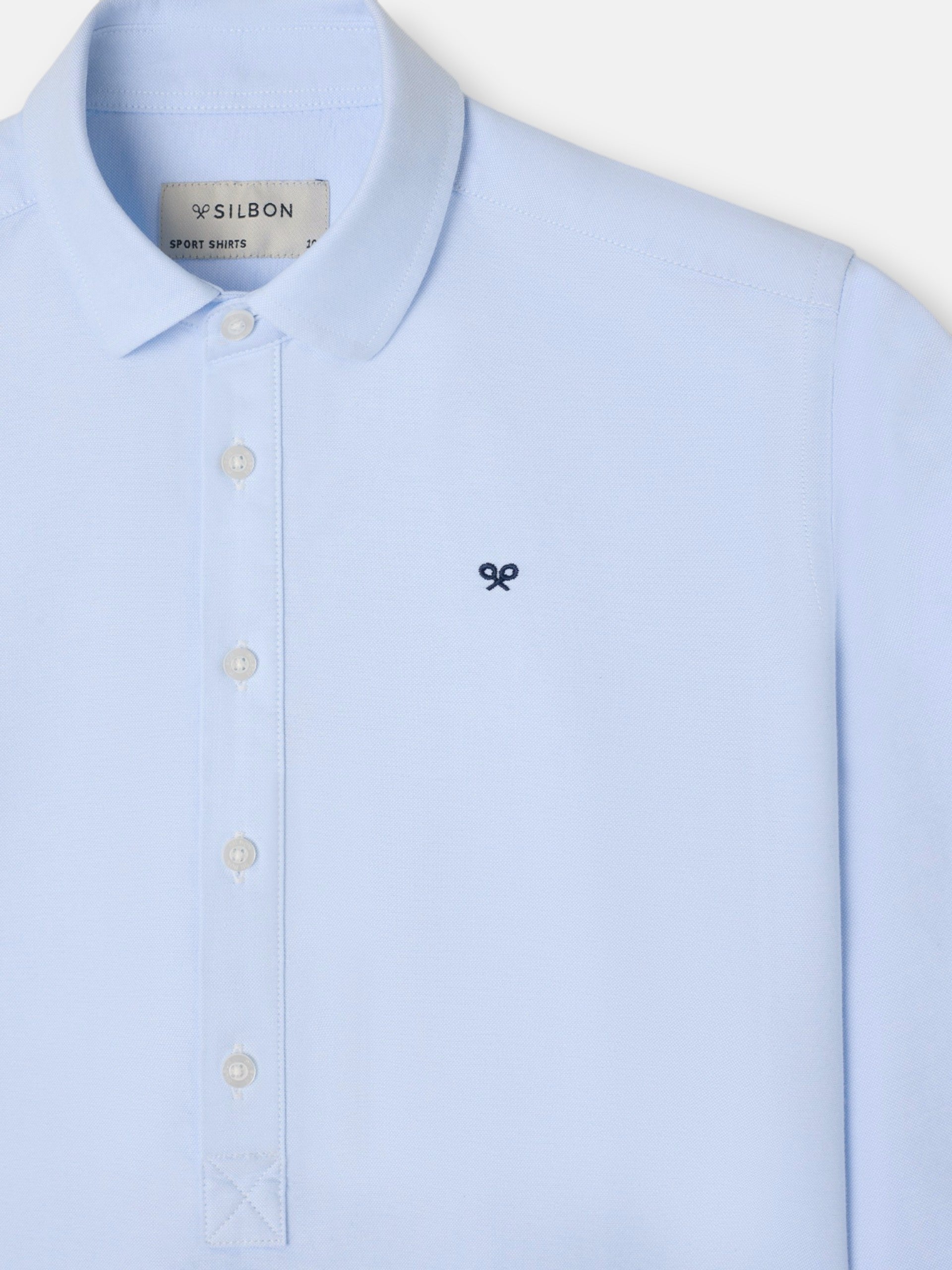 Polera sport kids clasica oxford celeste
