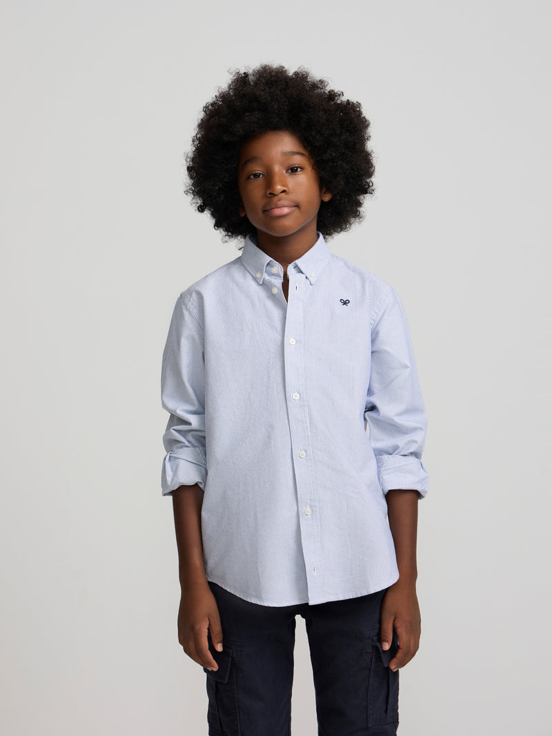 Camisa sport kids oxford mil rayas navy