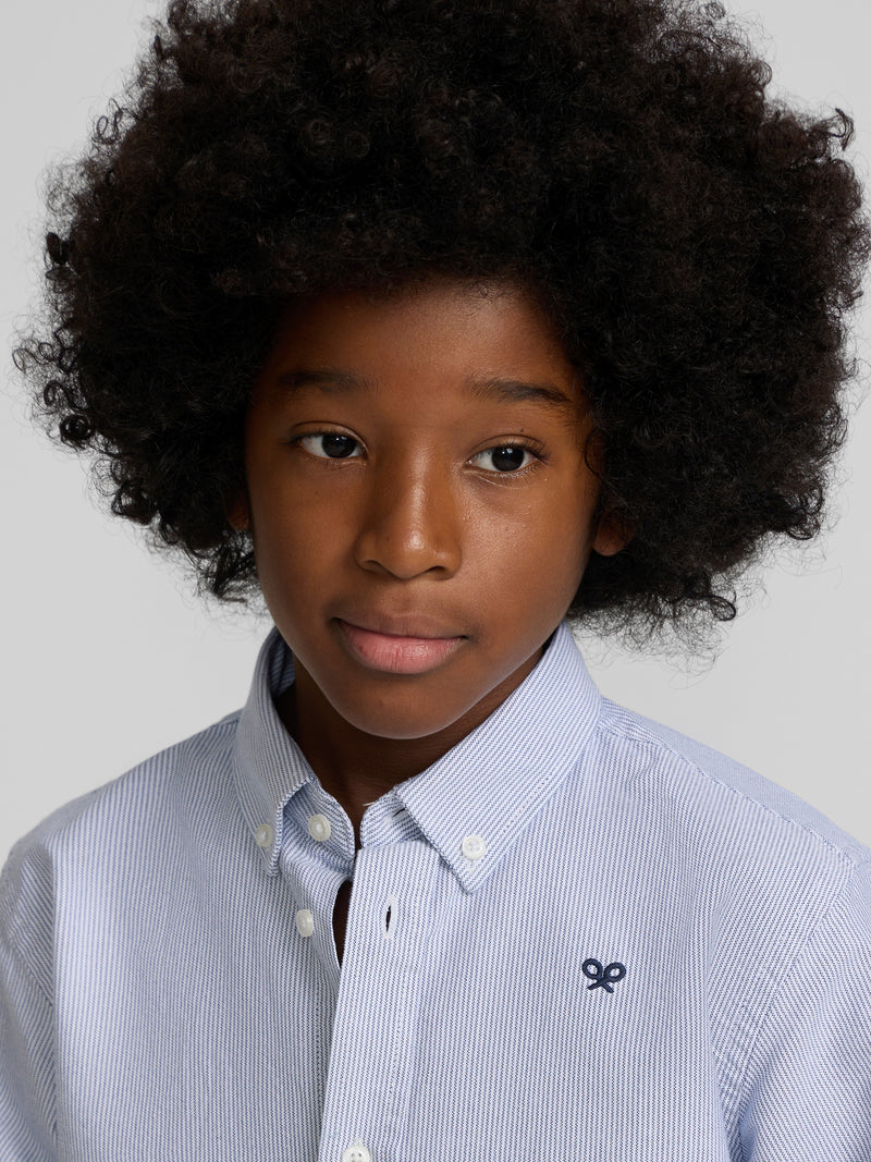 Camisa sport kids oxford mil rayas navy