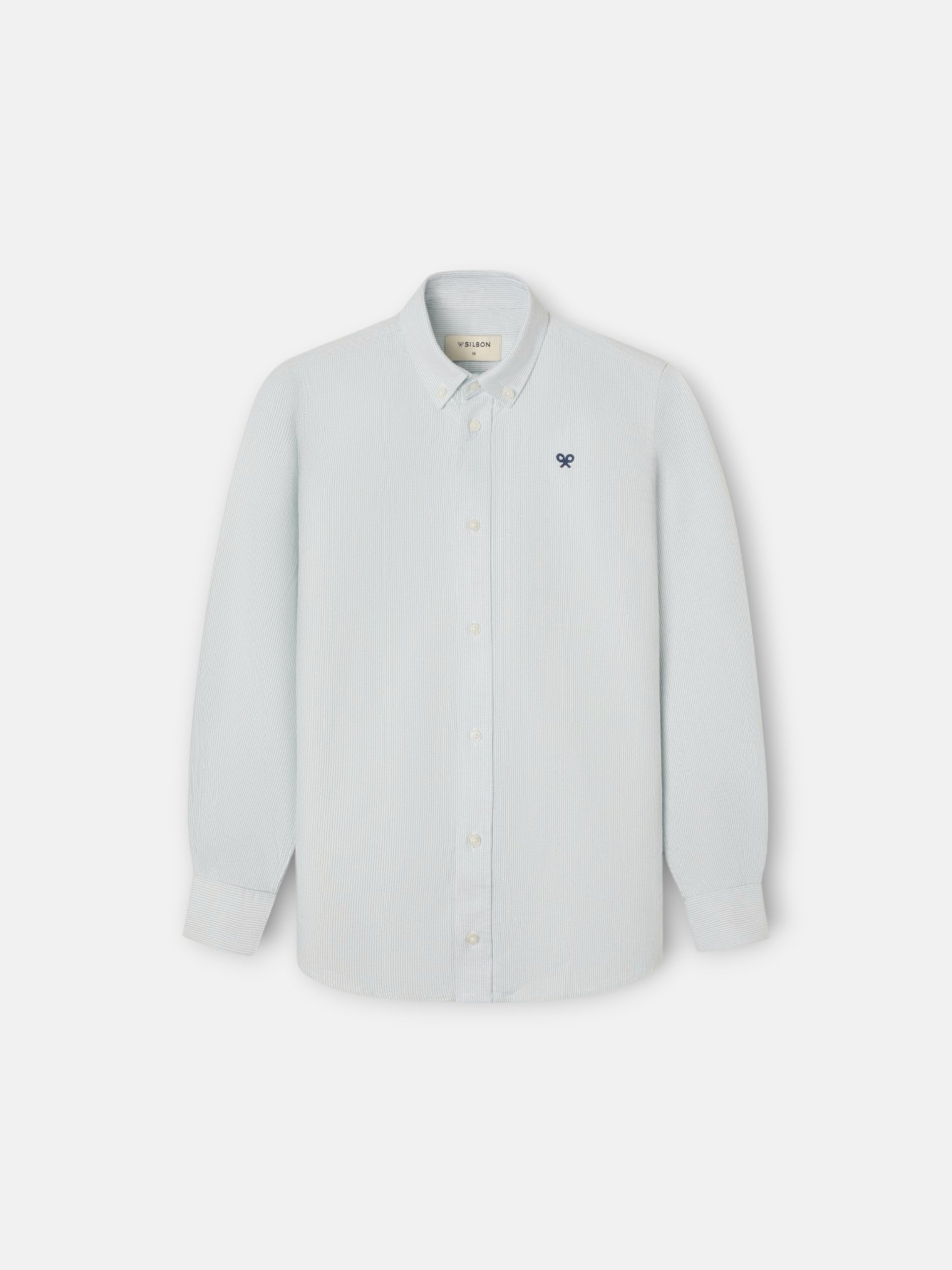 Camisa sport kids oxford mil rayas verde