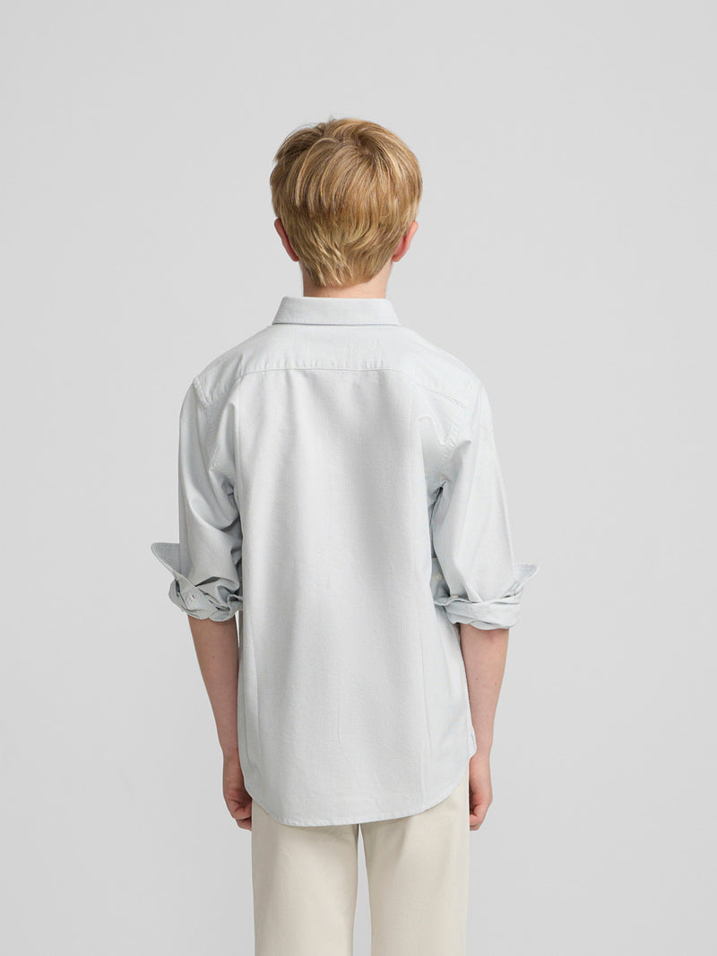Camisa sport kids oxford mil rayas verde