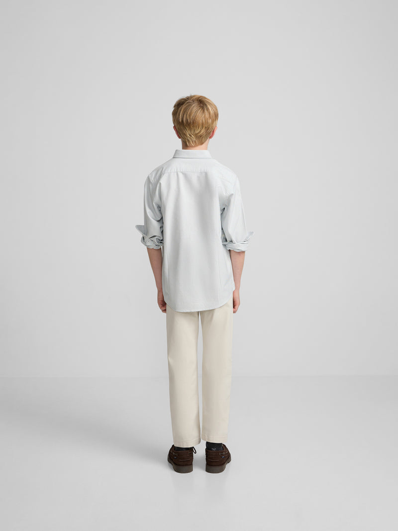 Camisa sport kids oxford mil rayas verde
