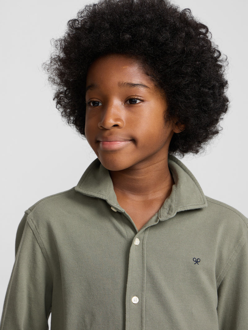Camisa sport kids pique verde claro