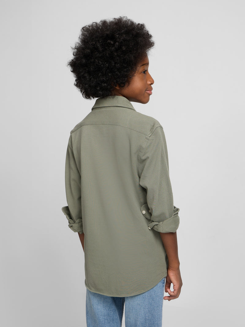 Camisa sport kids pique verde claro