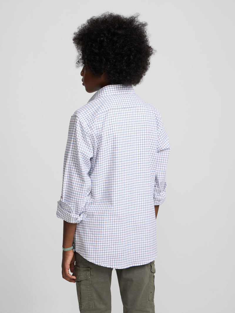 Camisa sport kids warm cuadros marron