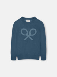 Jersey kids raqueta media azul