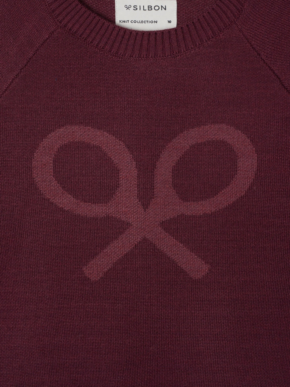 Kids burgundy half racket sweater