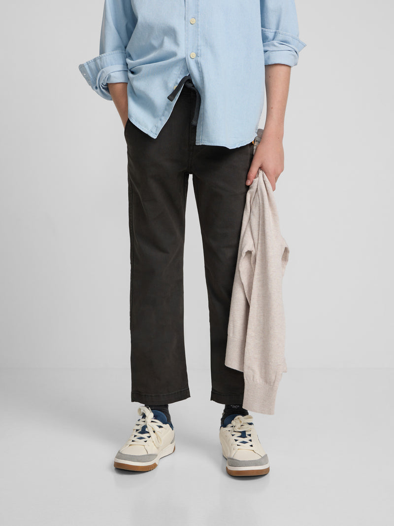 Kids' regular style green sport trousers