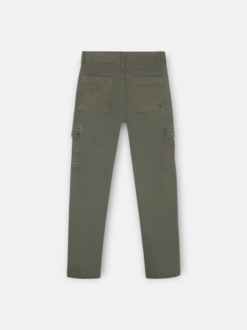 Pantalon cargo sport enfant vert 
