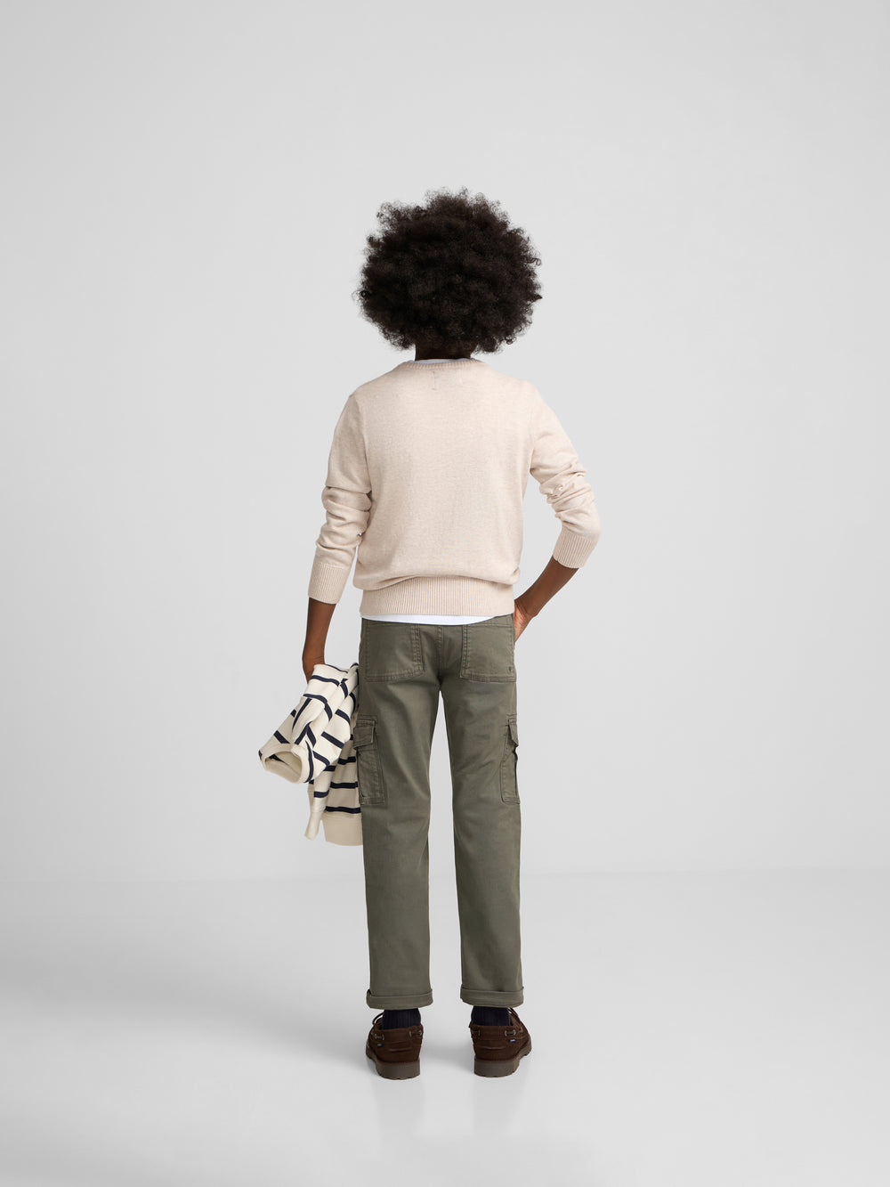 Green kids' cargo sport pants 