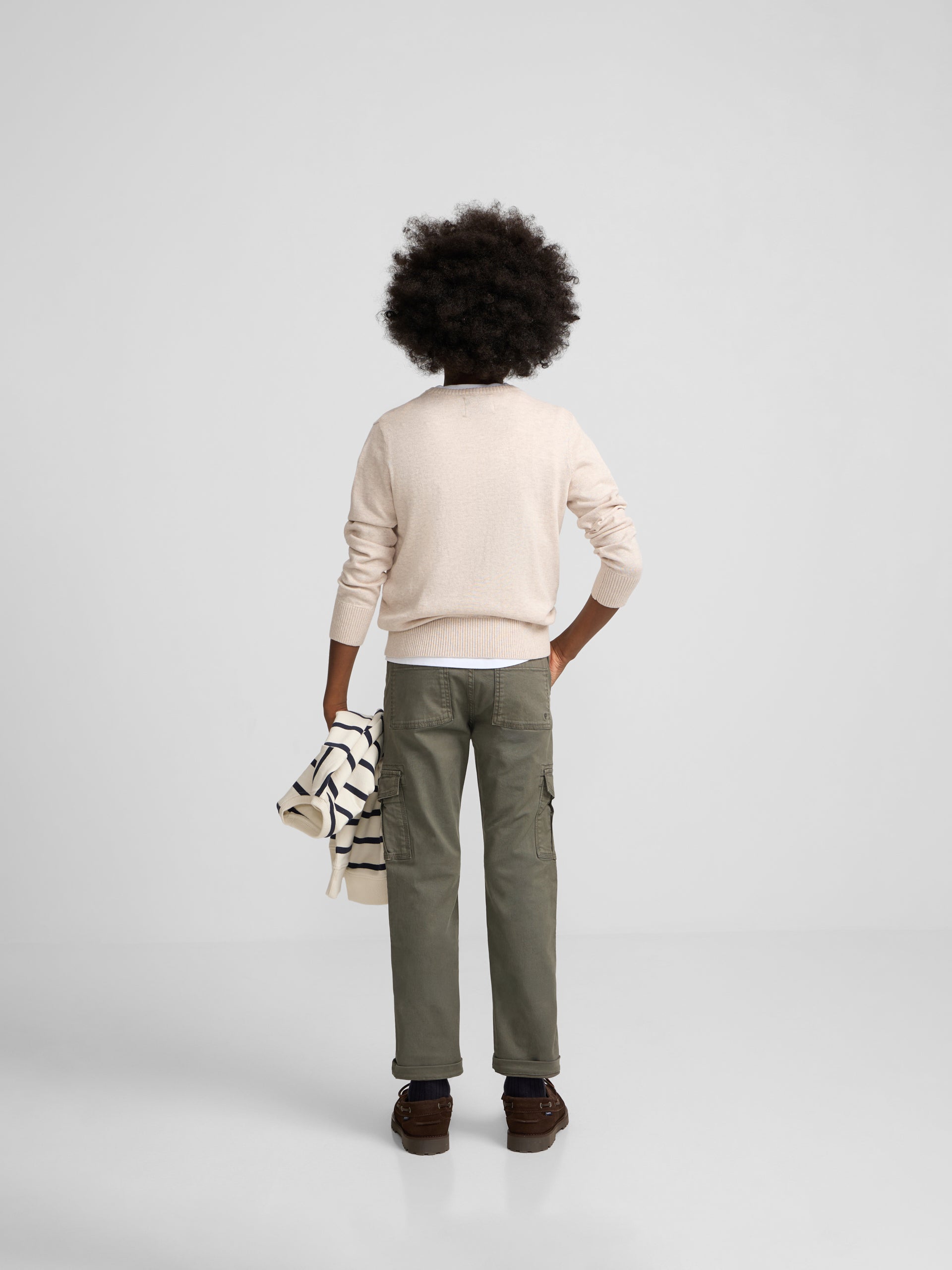 Pantalon cargo sport enfant vert 