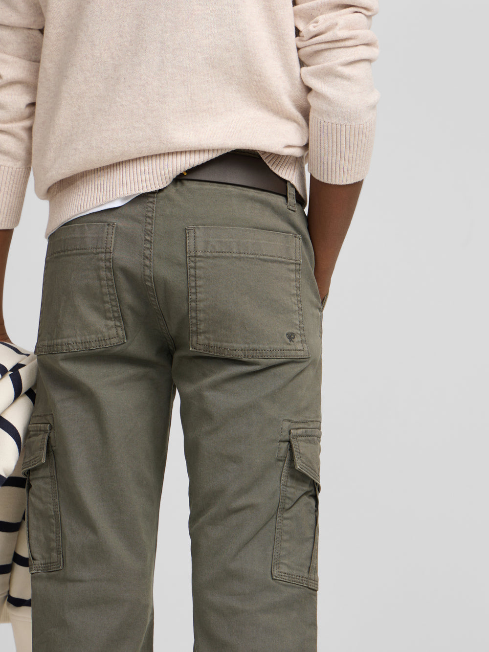 Green kids' cargo sport pants 
