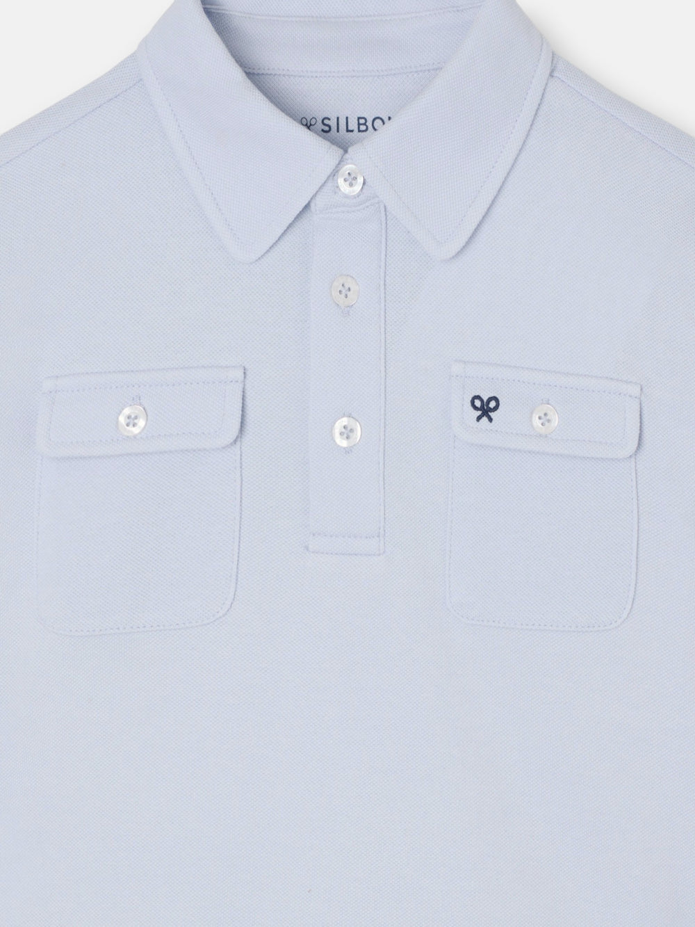 Kids' blue polo with pockets